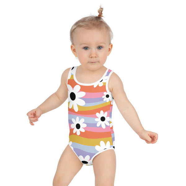 Riding the Flower Waves - Kids Swimsuit