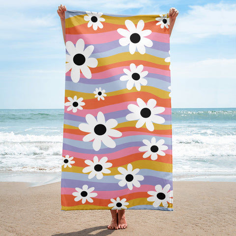 Riding the Flower Wave Towel